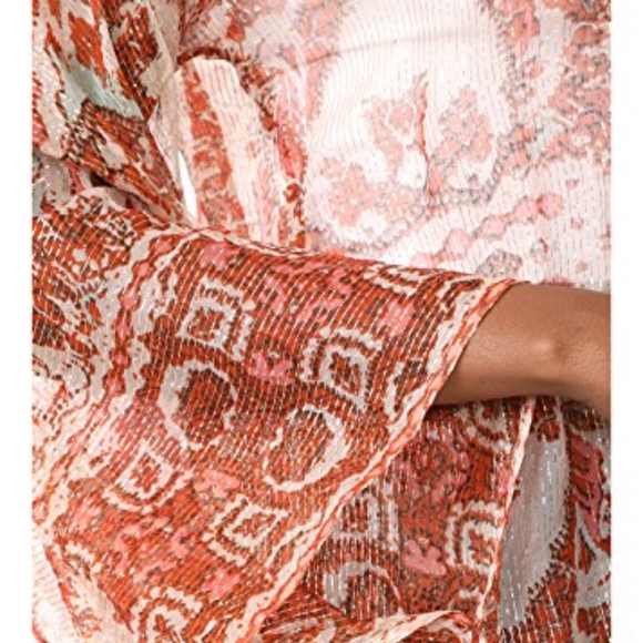 Free People Fleur De Lis Printed Kimono XS - Picture 5 of 8